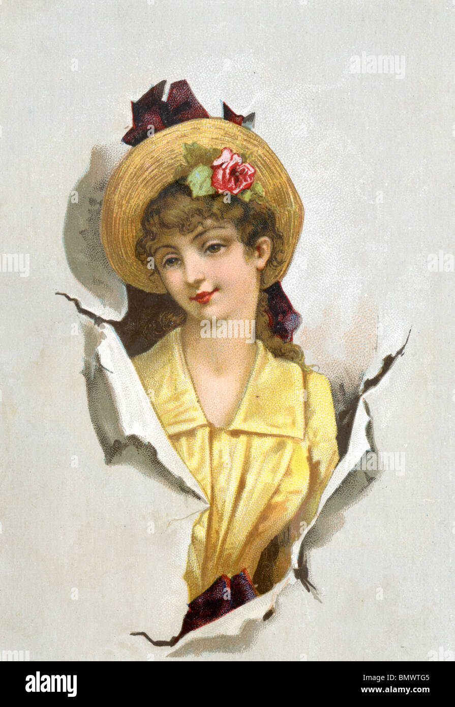 Victorian woman hat hi-res stock photography and images - Alamy