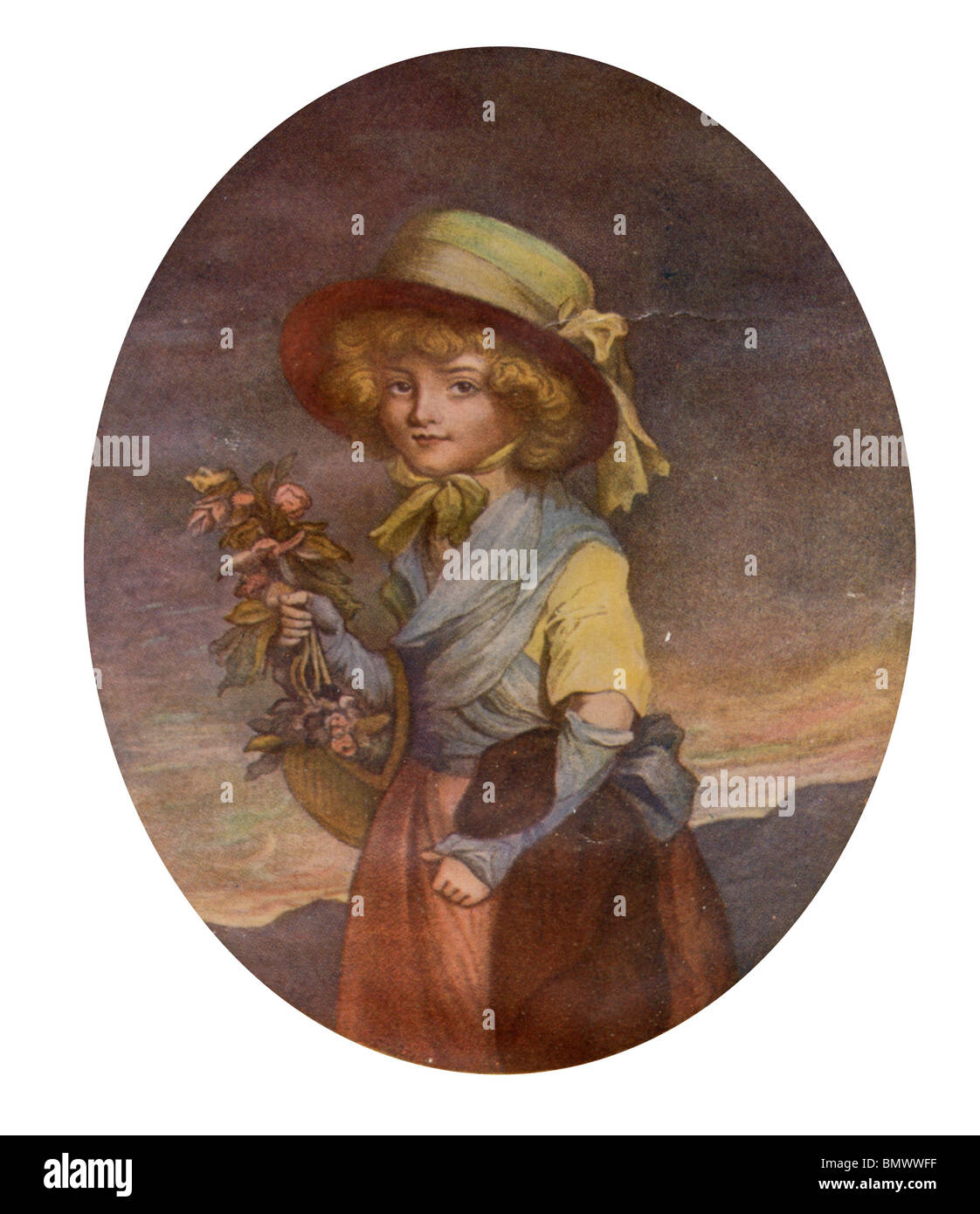 Victorian painting girl flowers hires stock photography and images Alamy