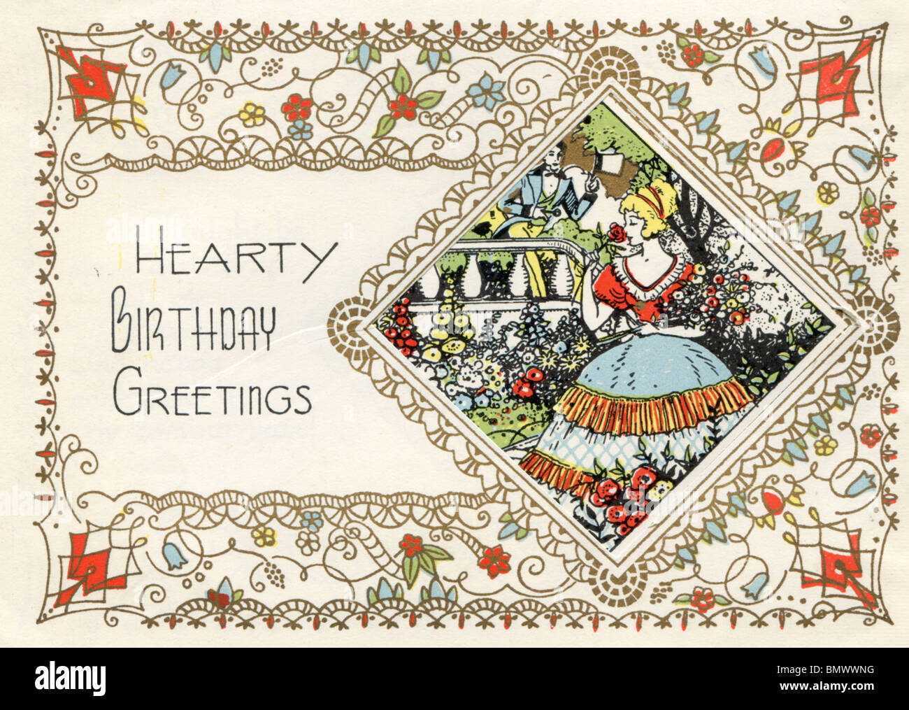Decorative Birthday Card Stock Photo Alamy