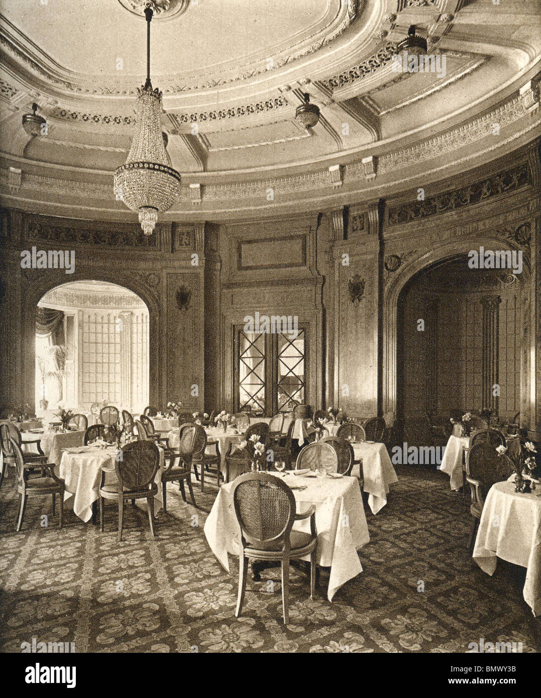 Louis XVI Restaurant, Midland Adelphi Hotel, Liverpool, England Stock