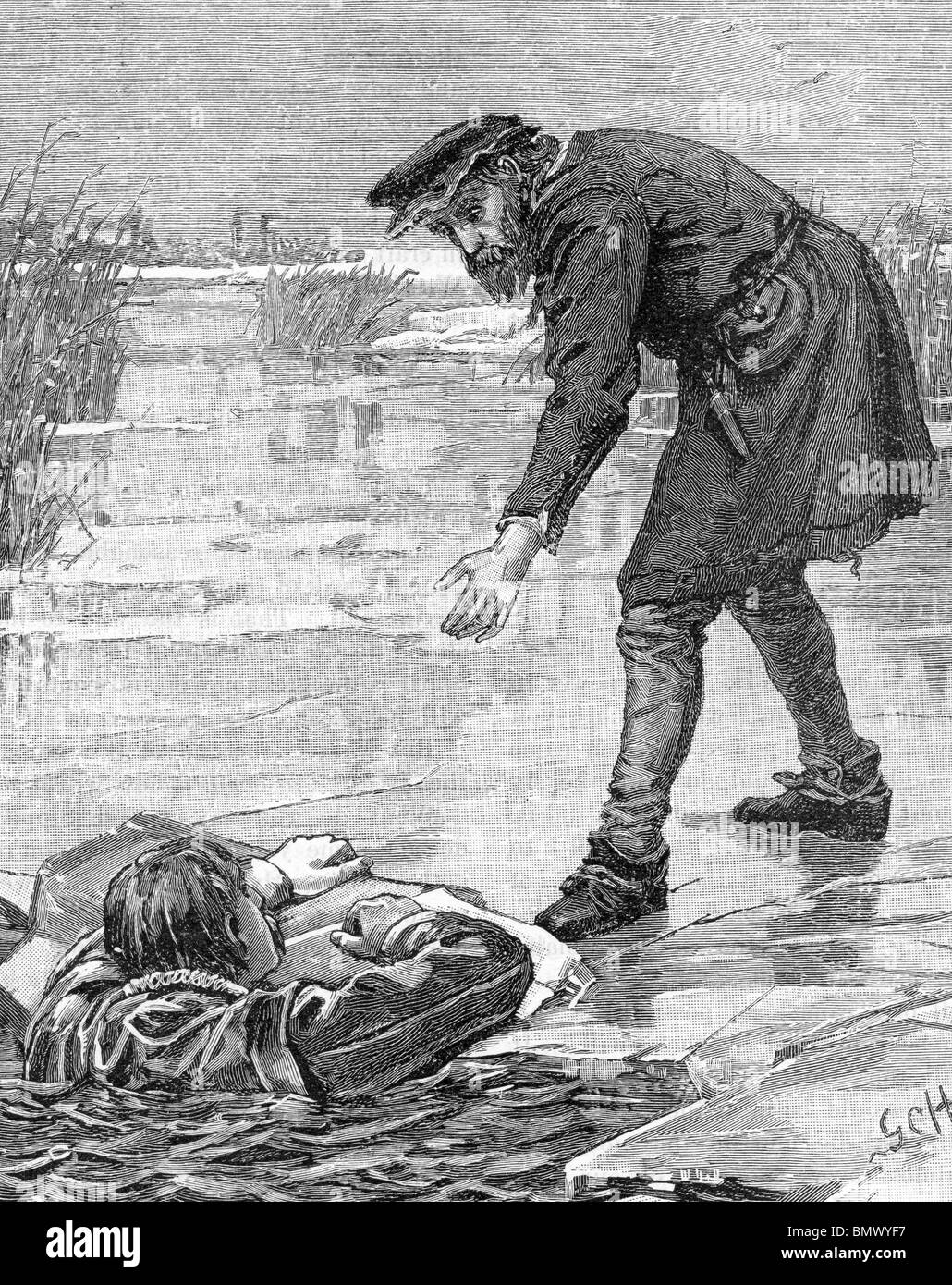 Rescuing drowning Black and White Stock Photos & Images - Alamy