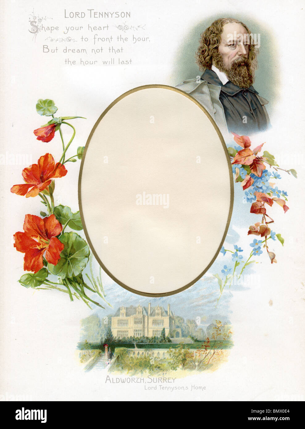 Decorative Frame - Lord Tennyson (Poet) Stock Photo