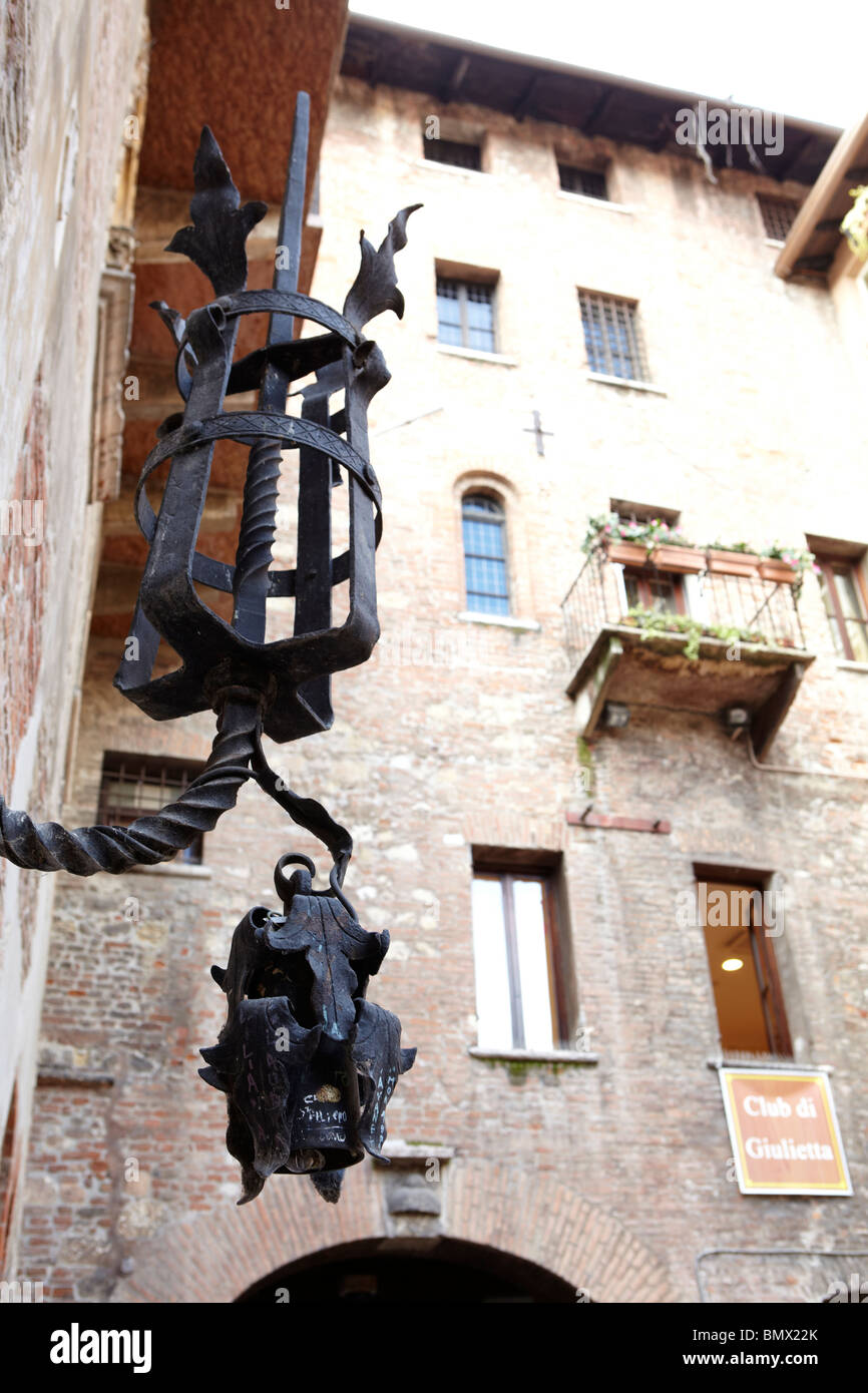 Metalwork detail at Casa de Giulietta (Juliet's House) in Verona, Italy Stock Photo