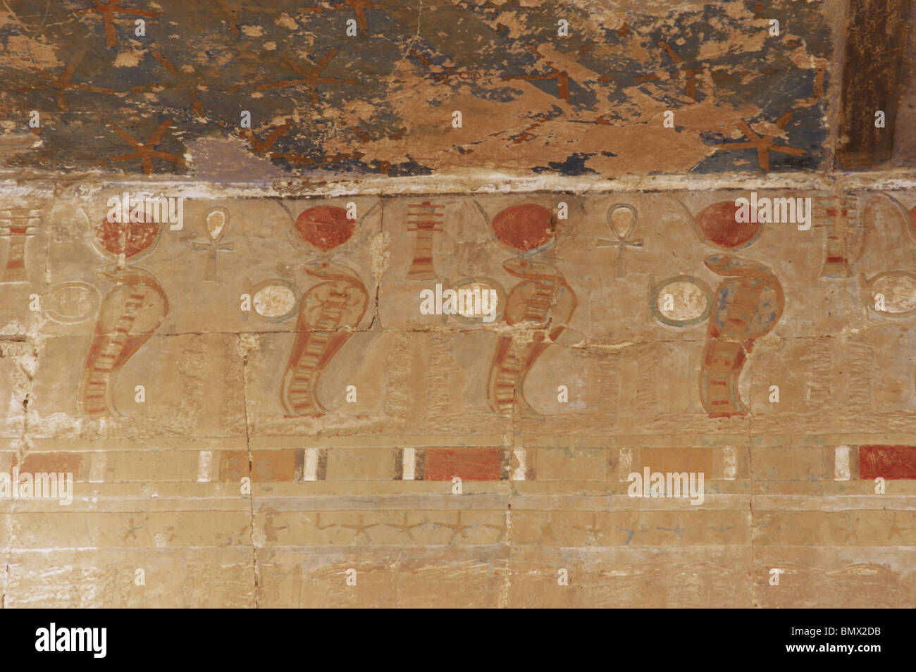 Relief depicting cobras. Temple of Hatshepsut. Deir el-Bahari. 18th ...