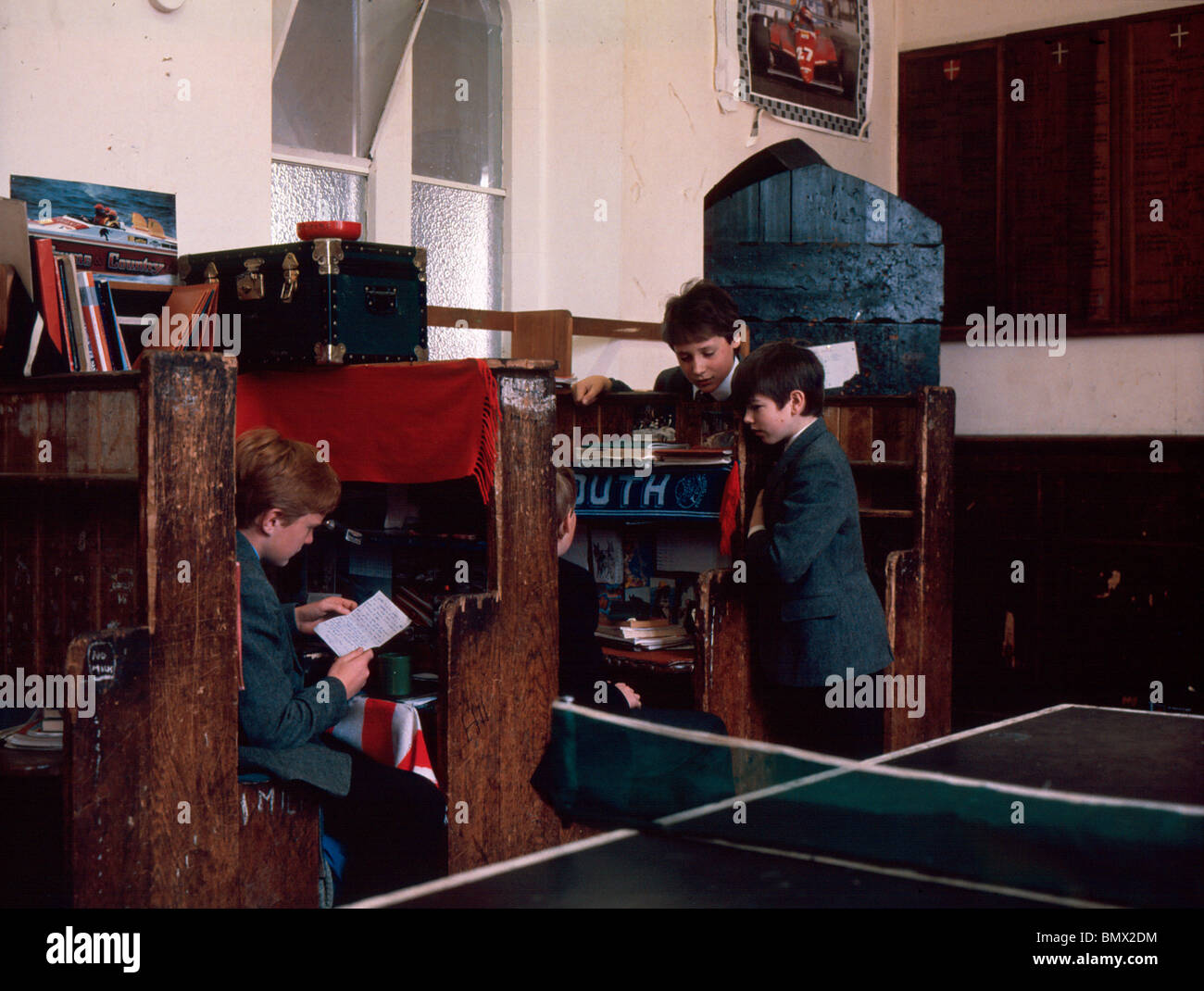 Hurstpierpoint College study room, 1980's Stock Photo - Alamy
