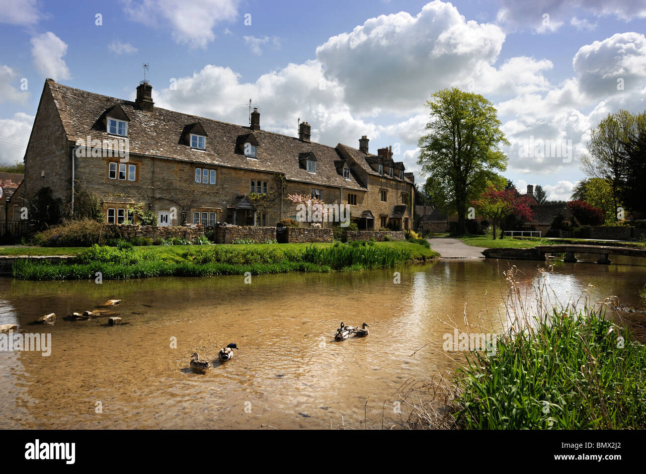 The Cotswold village of Lower Slaughter, Gloucestershire UK Stock Photo