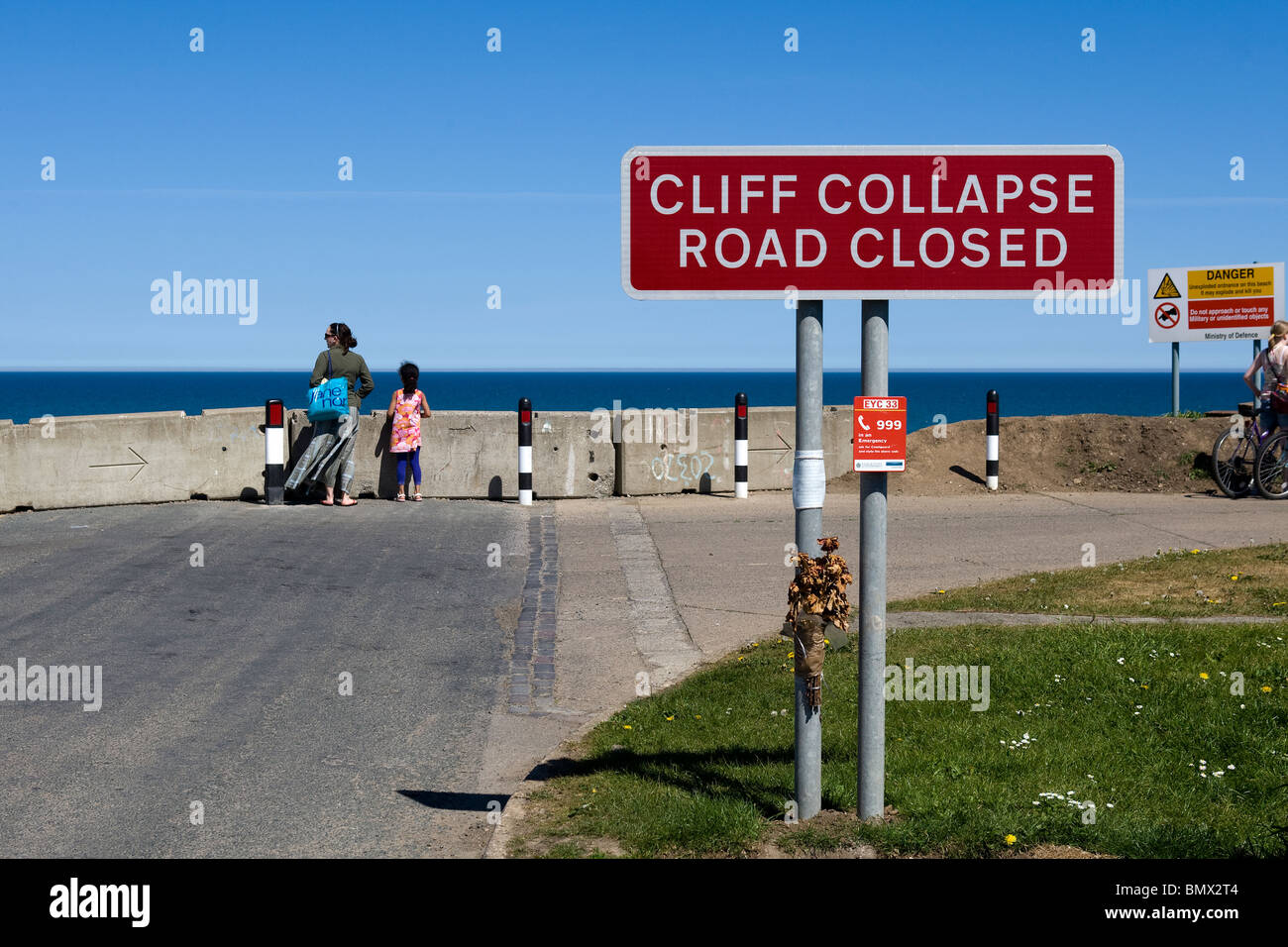 Coastal erosion, North Sea coast, Aldbrough, East Riding of Yorkshire