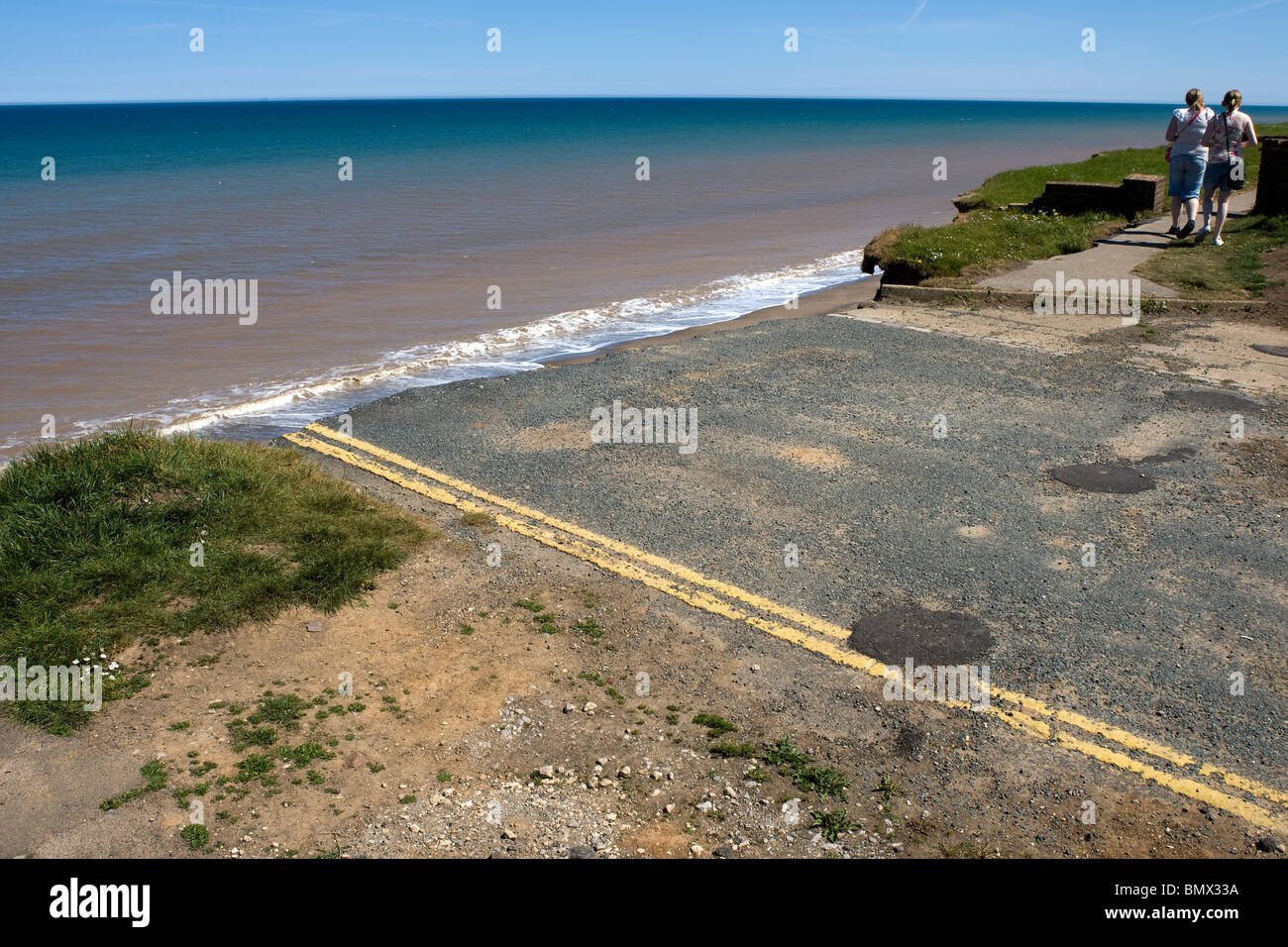 Coastal erosion, North Sea coast, Aldbrough, East Riding of Yorkshire