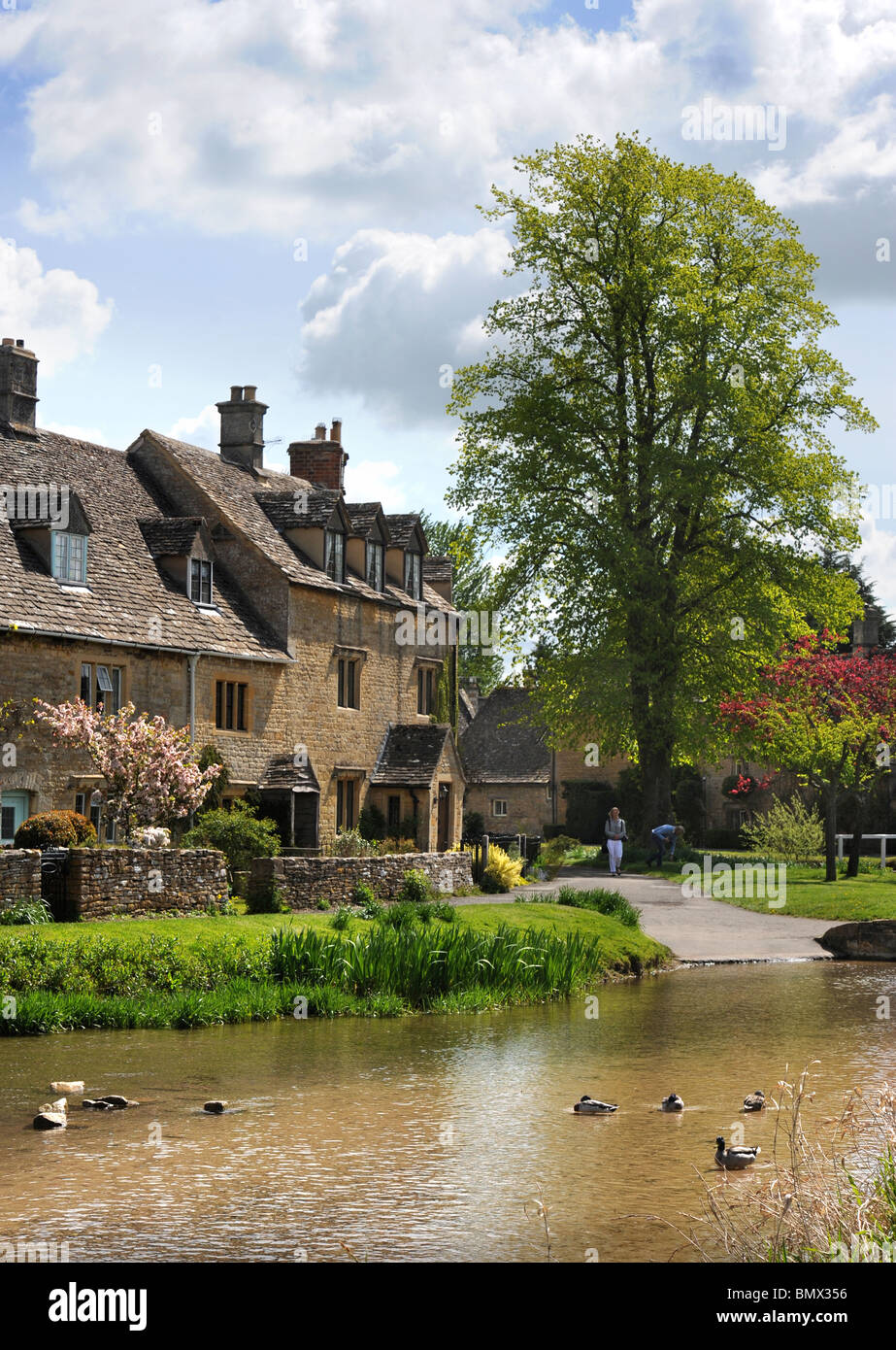The Cotswold village of Lower Slaughter, Gloucestershire UK Stock Photo