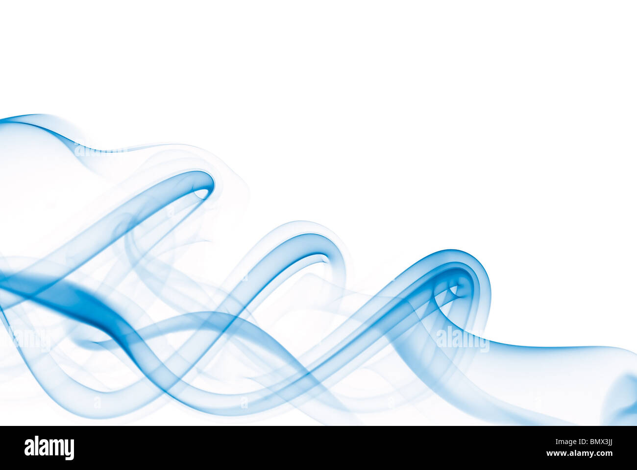 blue smoke waves isolated on white Stock Photo - Alamy