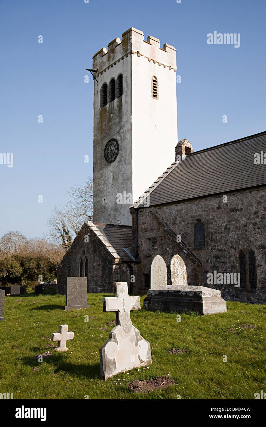 St James church Manorbier Pembrokeshire Wales UK Stock Photo