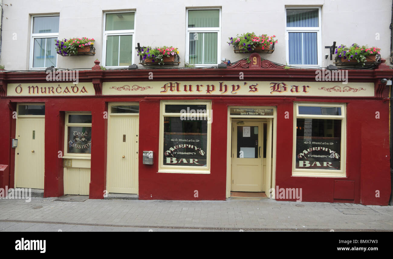 Traditional shop fronts in the city of Galway, Republic, of Ireland. Stock Photo