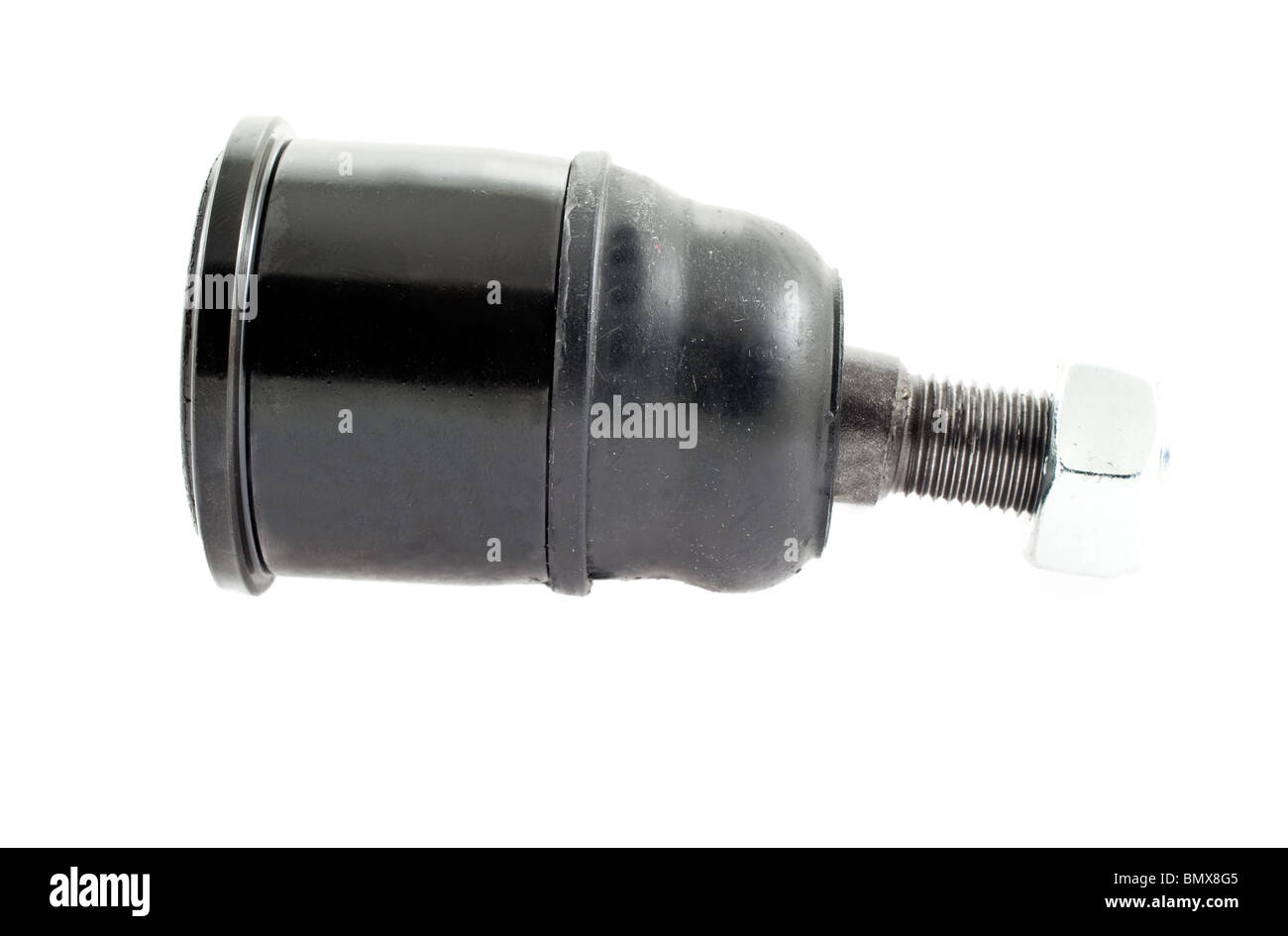 car wheel ball joint isolated on white background. horizontal shot