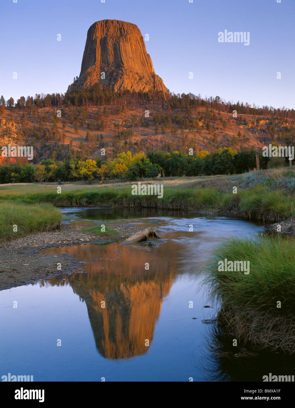 Devil's Tower National Monument, WY Morning sun on Devil's Tower