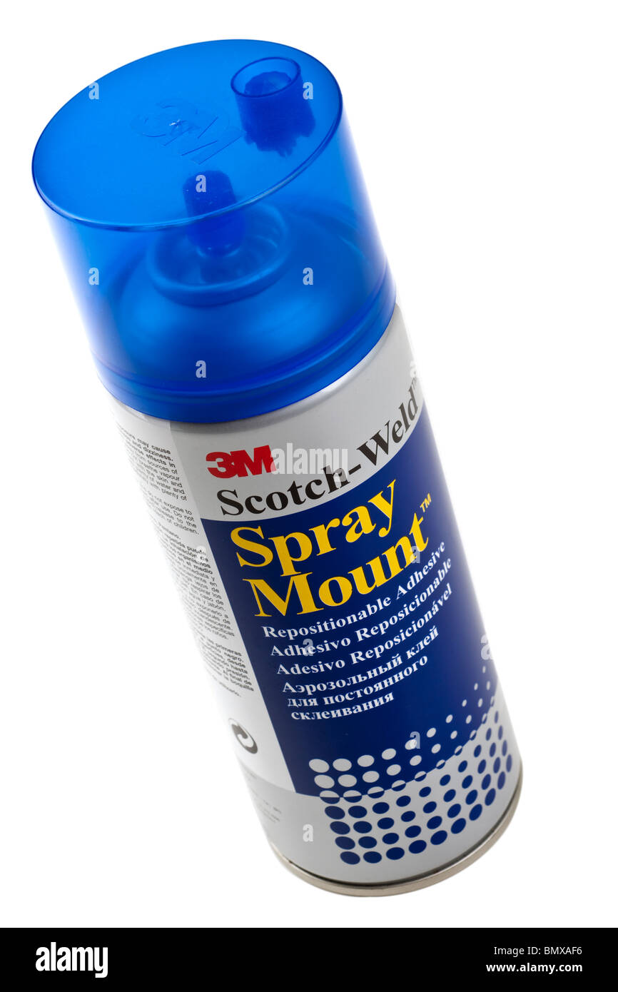 Spray can of scotch weld mount glue in spray form Stock Photo Alamy