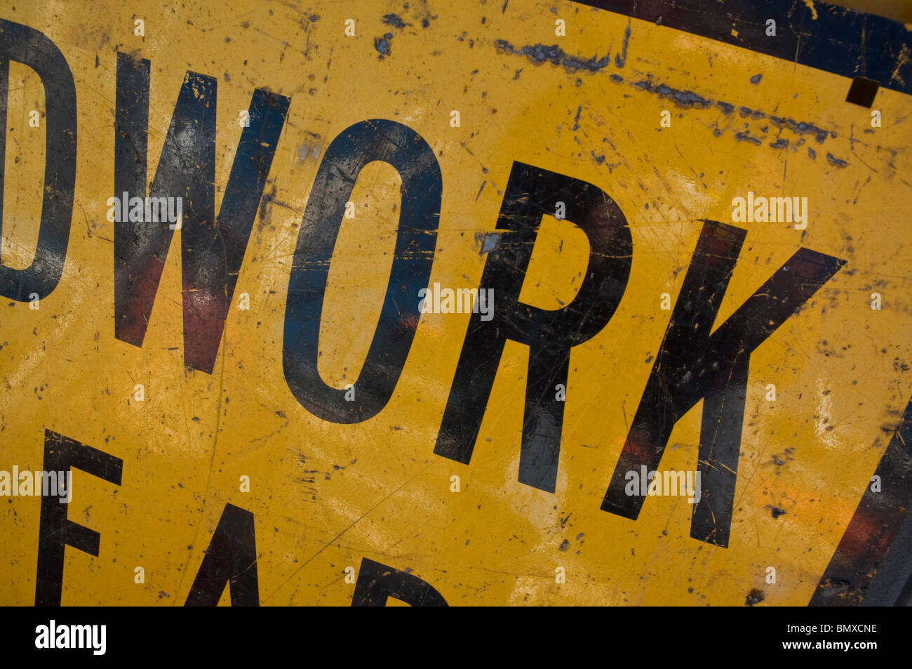 Road work signs Stock Photo - Alamy