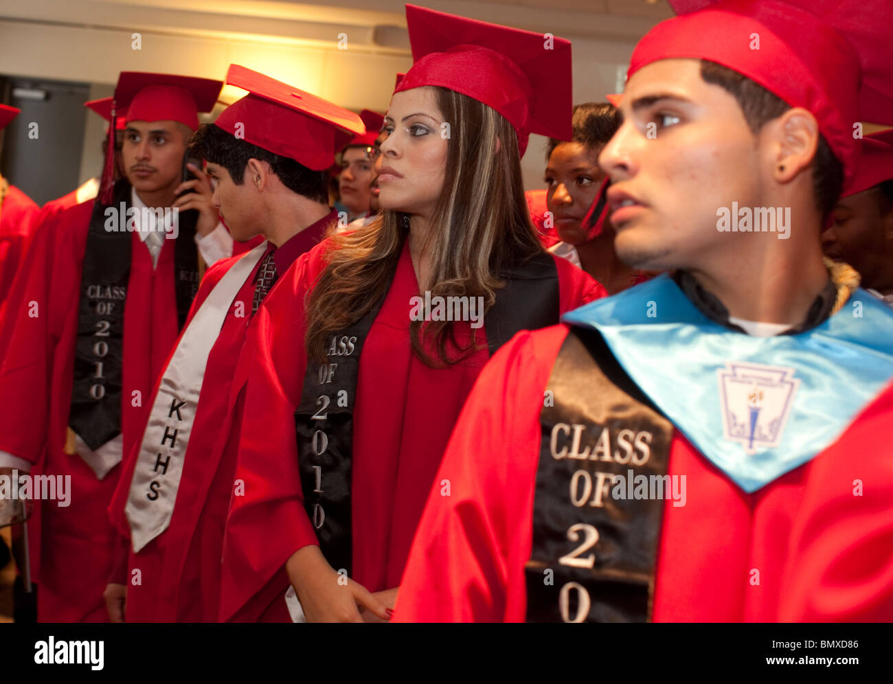 High school graduation ceremony at KIPP Academy, a nationally