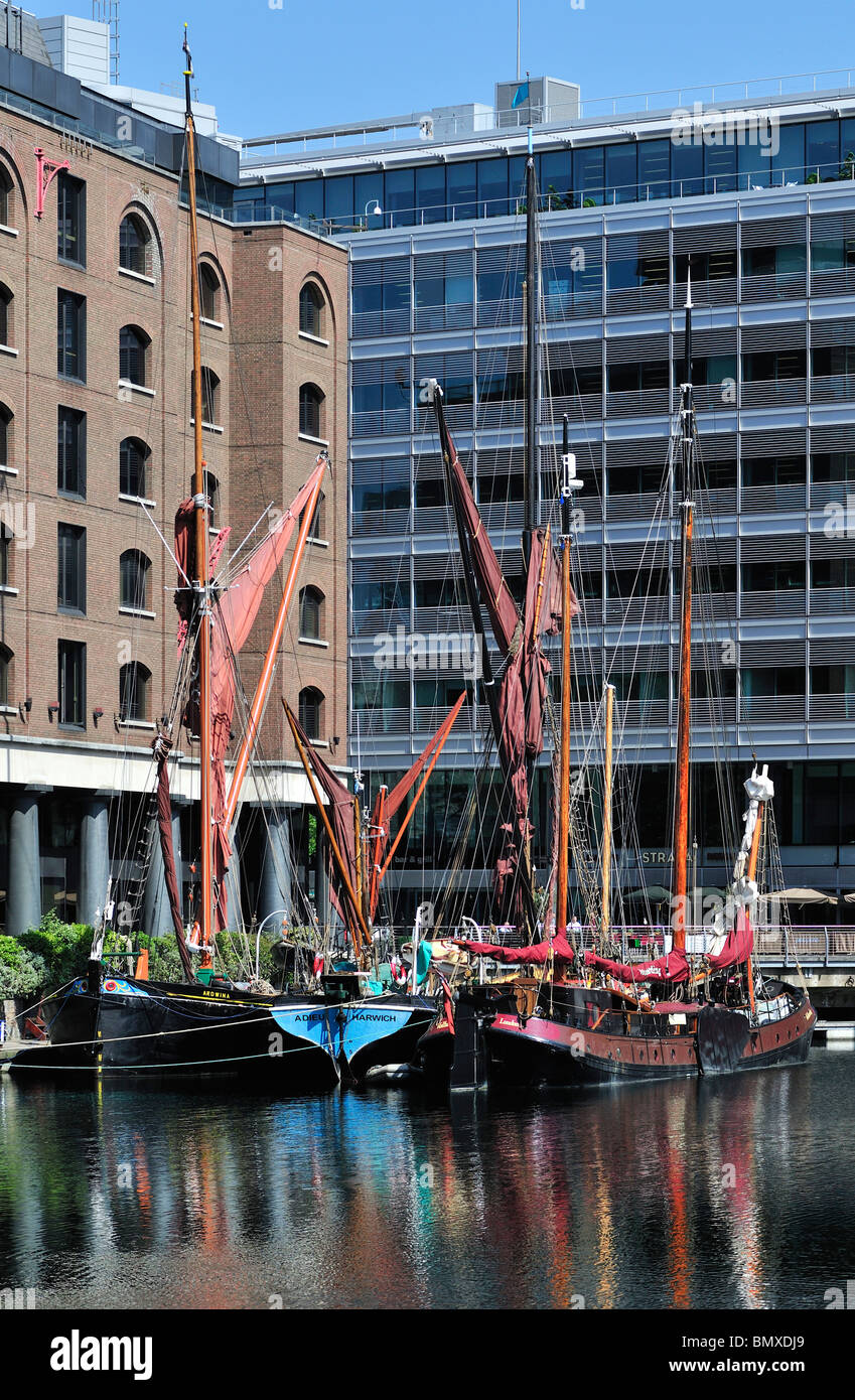 tall ships, st katherine's dock, tower bridge, london e1w