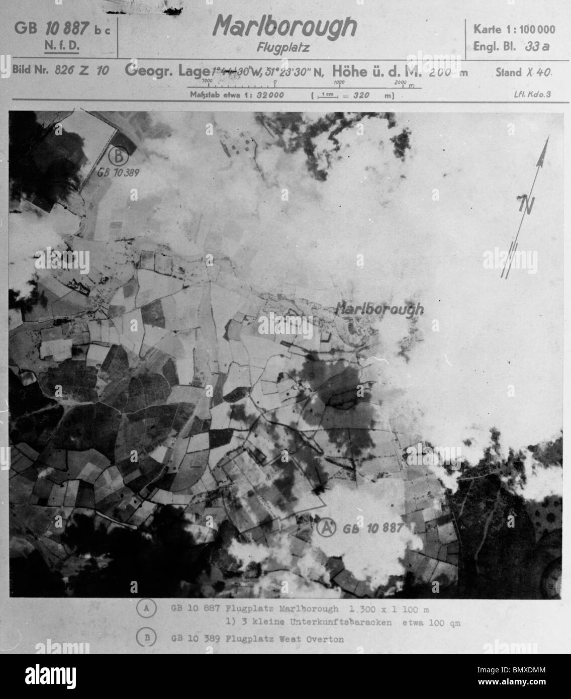 Marlborough - Wiltshire 1940 Airfield Stock Photo