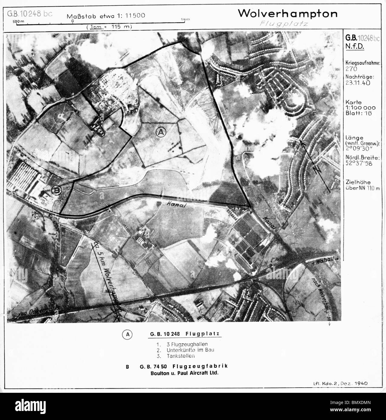 Wolverhampton - Midlands 1940 Airfield Stock Photo