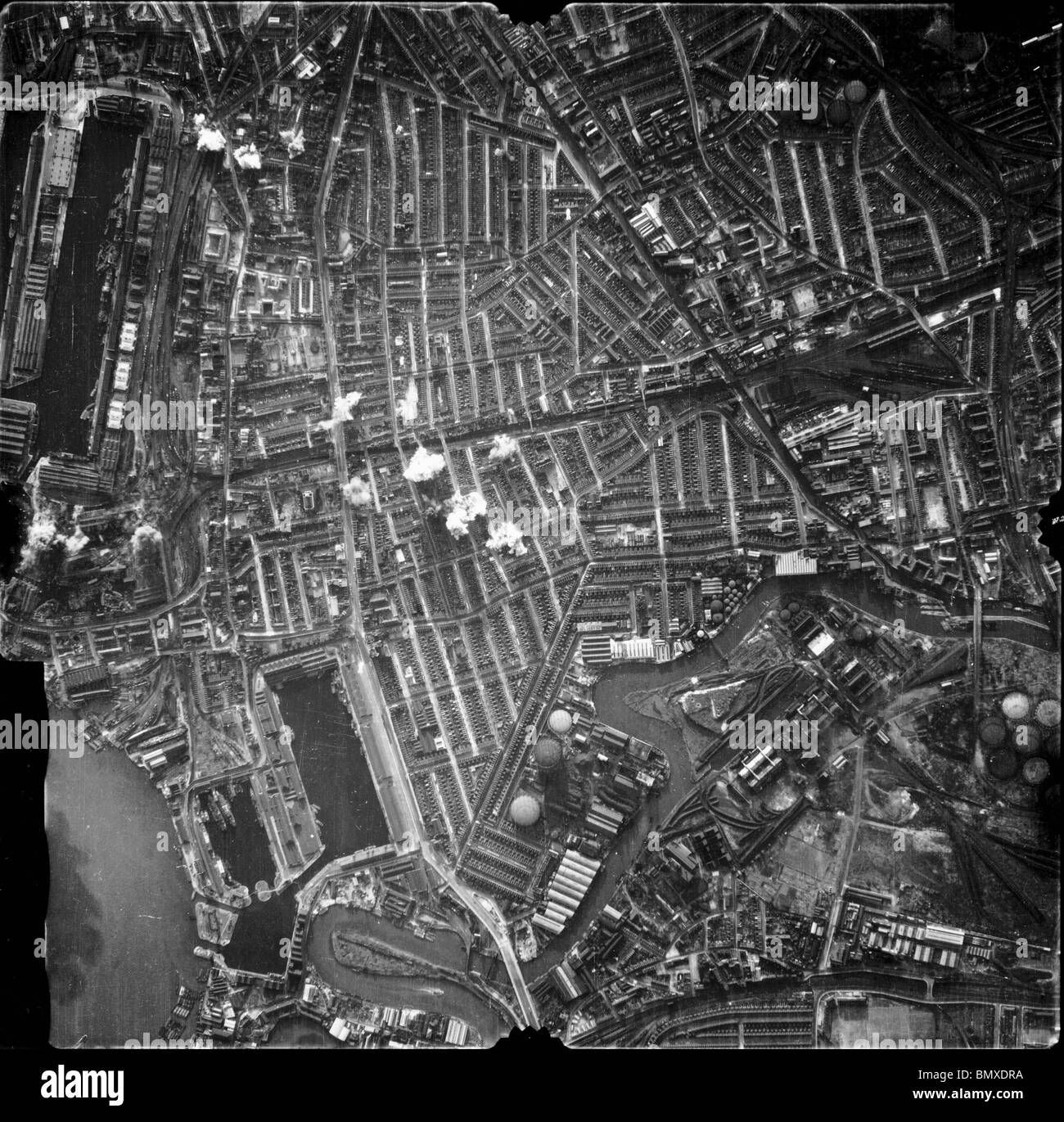 London Blitz Luftwaffe Bombing Raid Stock Photo