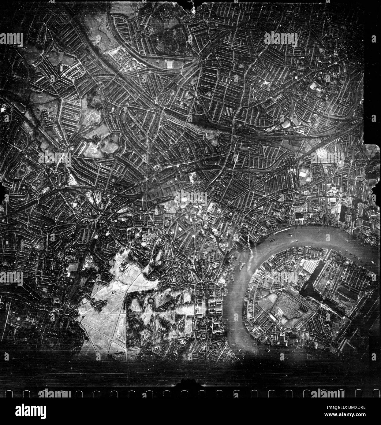 London Blitz Luftwaffe Bombing Raid Stock Photo