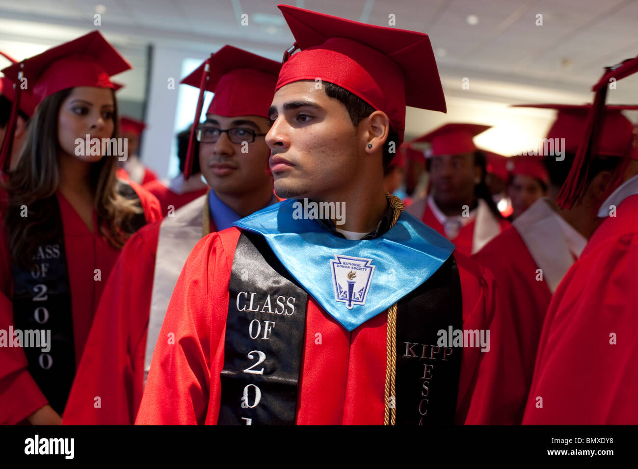 High school graduation ceremony at KIPP Academy, a nationally-recognized  alternative education program in Houston, Texas, USA Stock Photo - Alamy