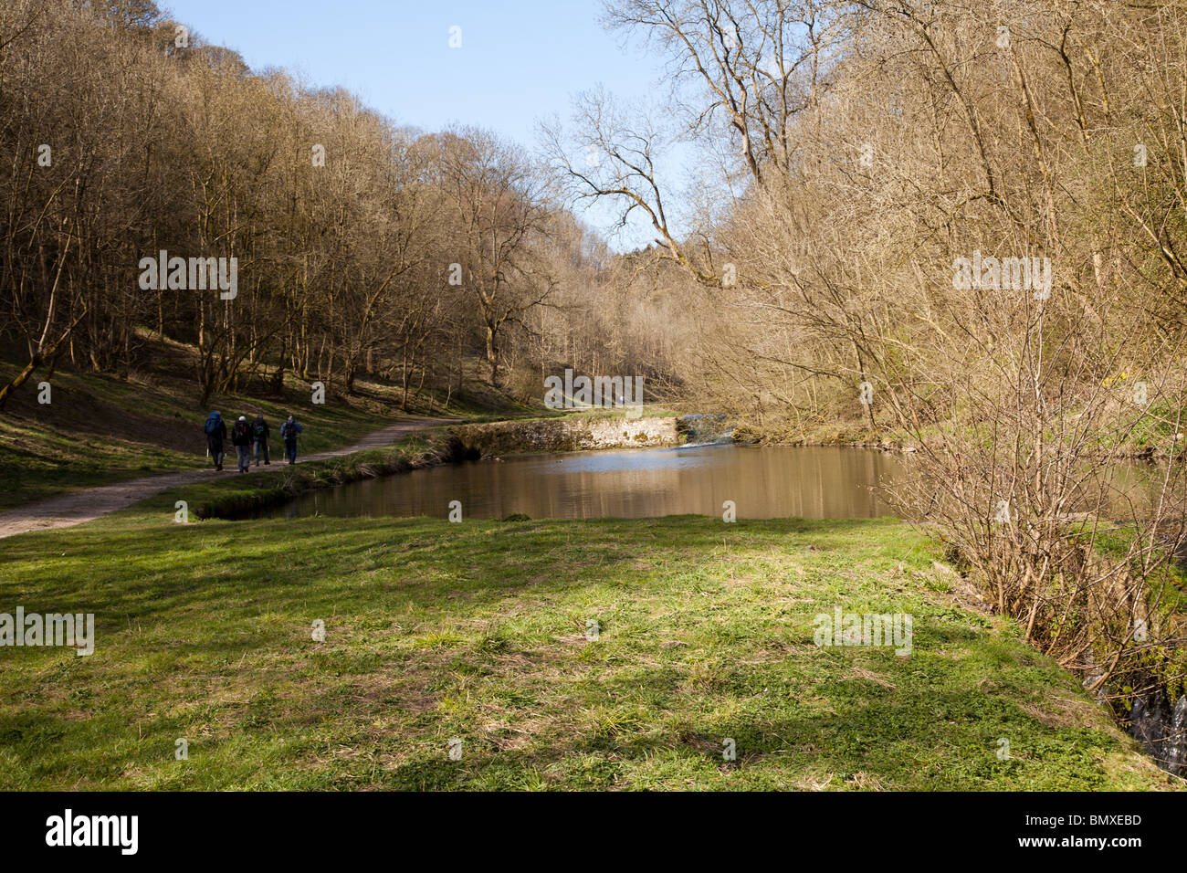 Bradford Dale in the White Peak district of Derbyshire Stock Photo