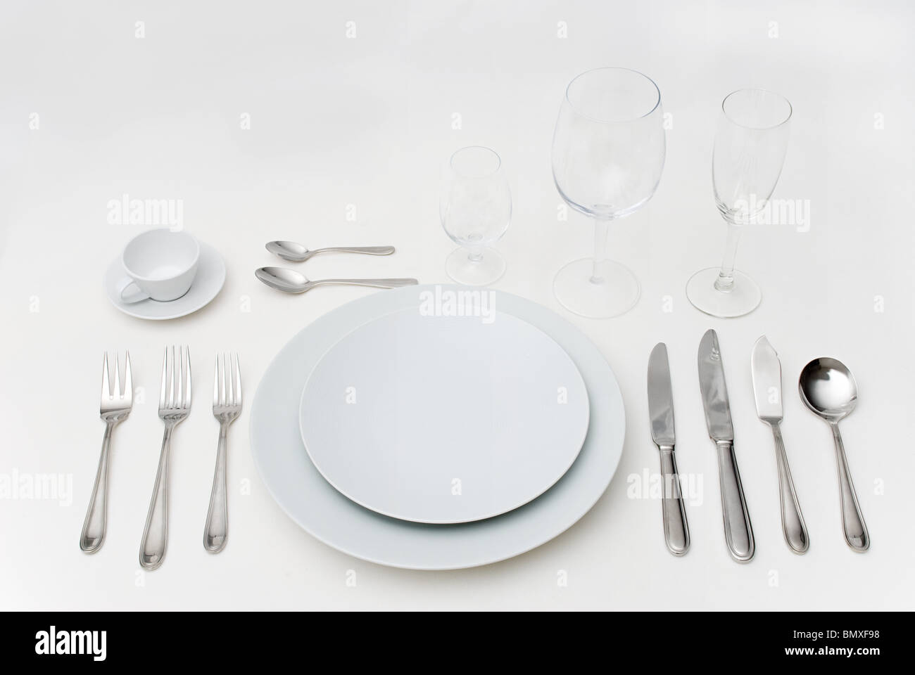 Formal place setting Stock Photo