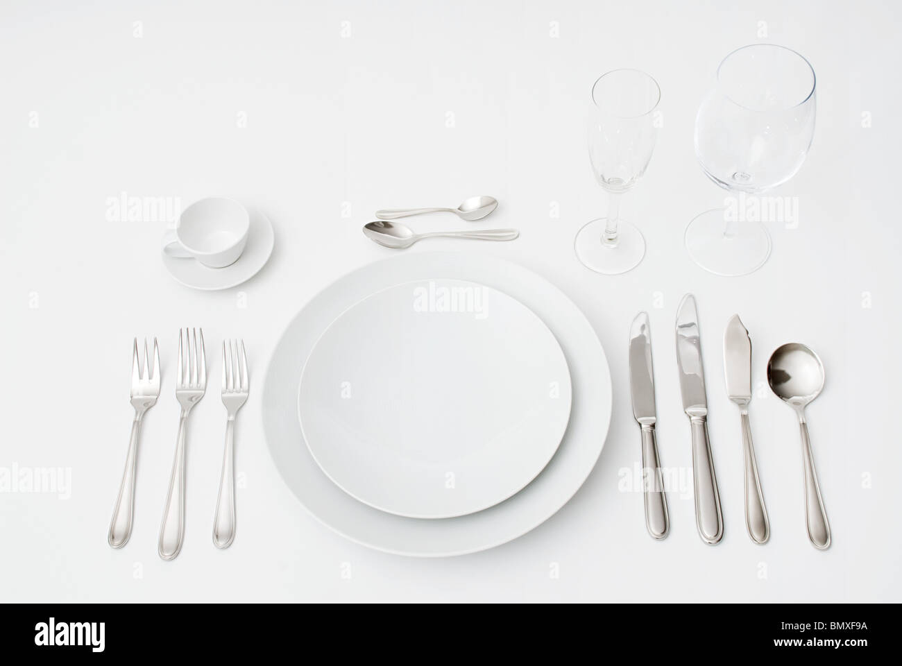 Formal place setting Stock Photo