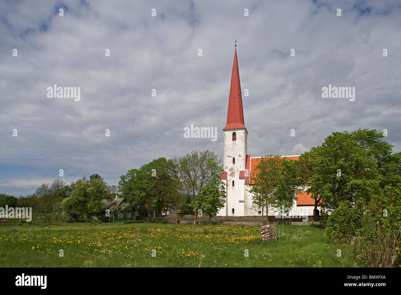 Estonia,Saaremaa Island,KIhelkonna,Church Stock Photo