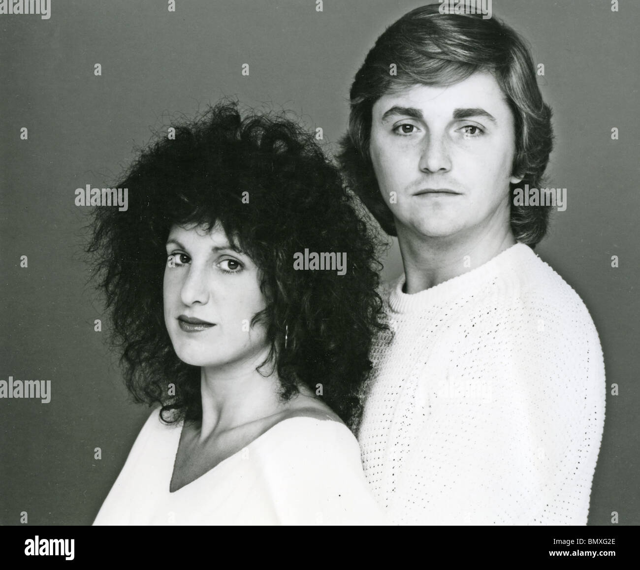 DAVID and ELIZABETH EMANUEL British fashion designers about 1981 Stock Photo