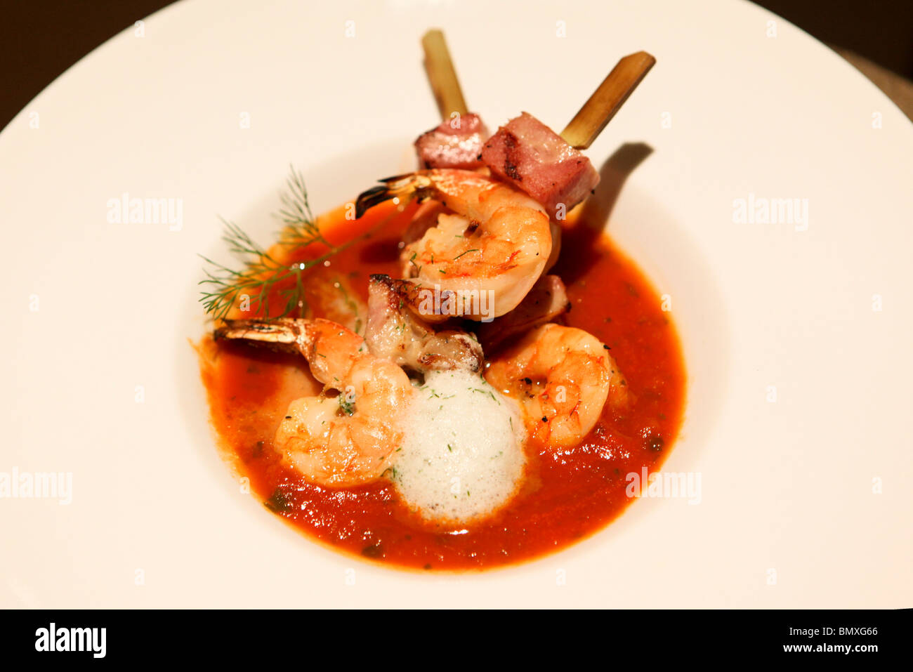 Tomato based Shrimp Chowder Stock Photo Alamy
