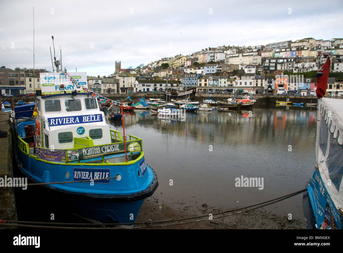 Brixham Devon UK Harbor Harbour Riviera Belle Stock Photo - Alamy