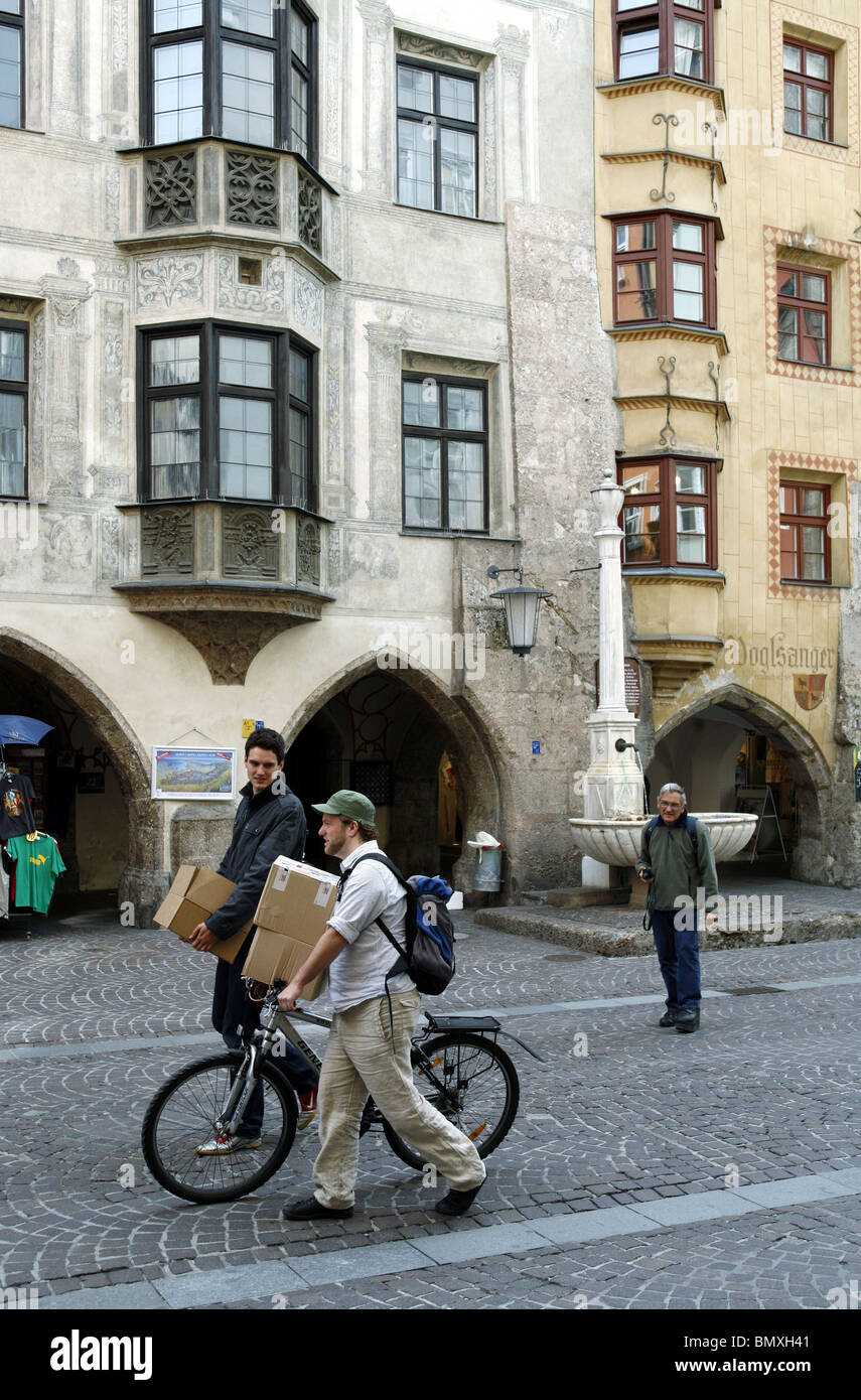 Herzog Friedrich Straße, Innsbruck, Tyrol, Austria Stock Photo