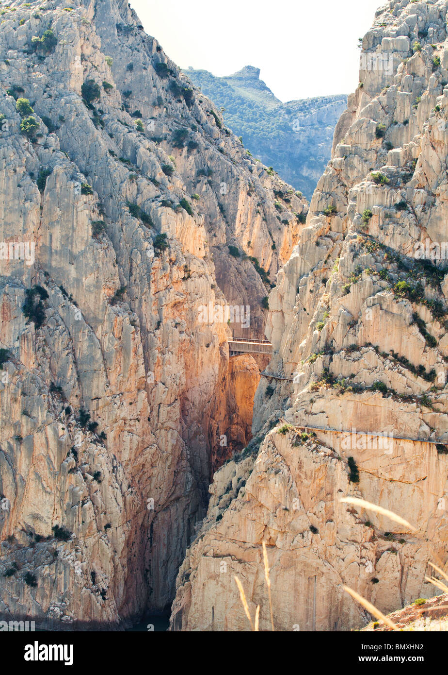 Camino del Rey gorge in El Chorro, Andalusia, Spain Stock Photo