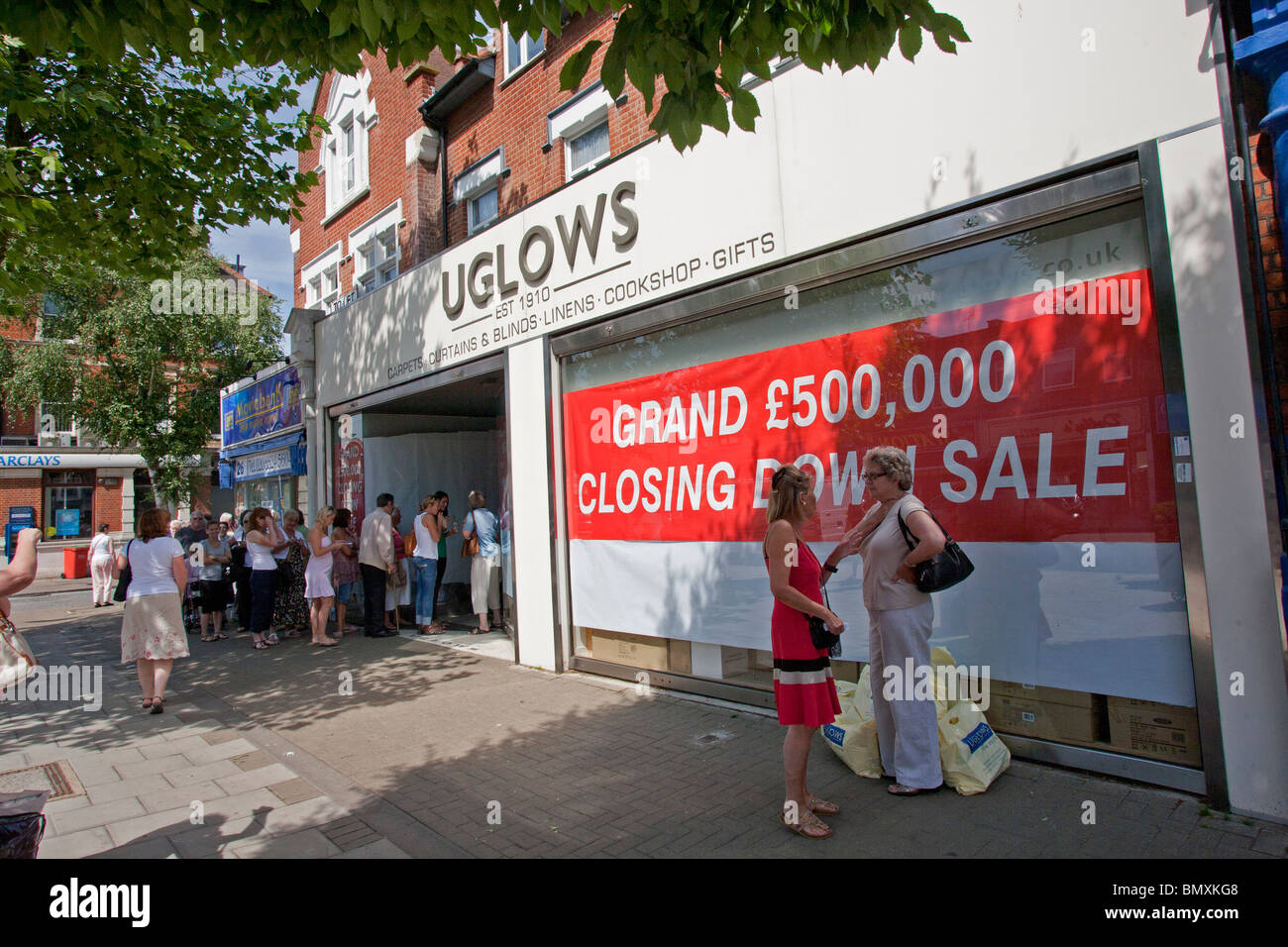 Uglows Grand closing down sale, Chingford, Waltham Forest, London GB UK Stock Photo