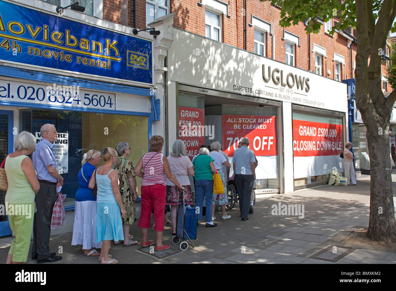 Uglows Grand closing down sale, Chingford, Waltham Forest, London GB UK Stock Photo