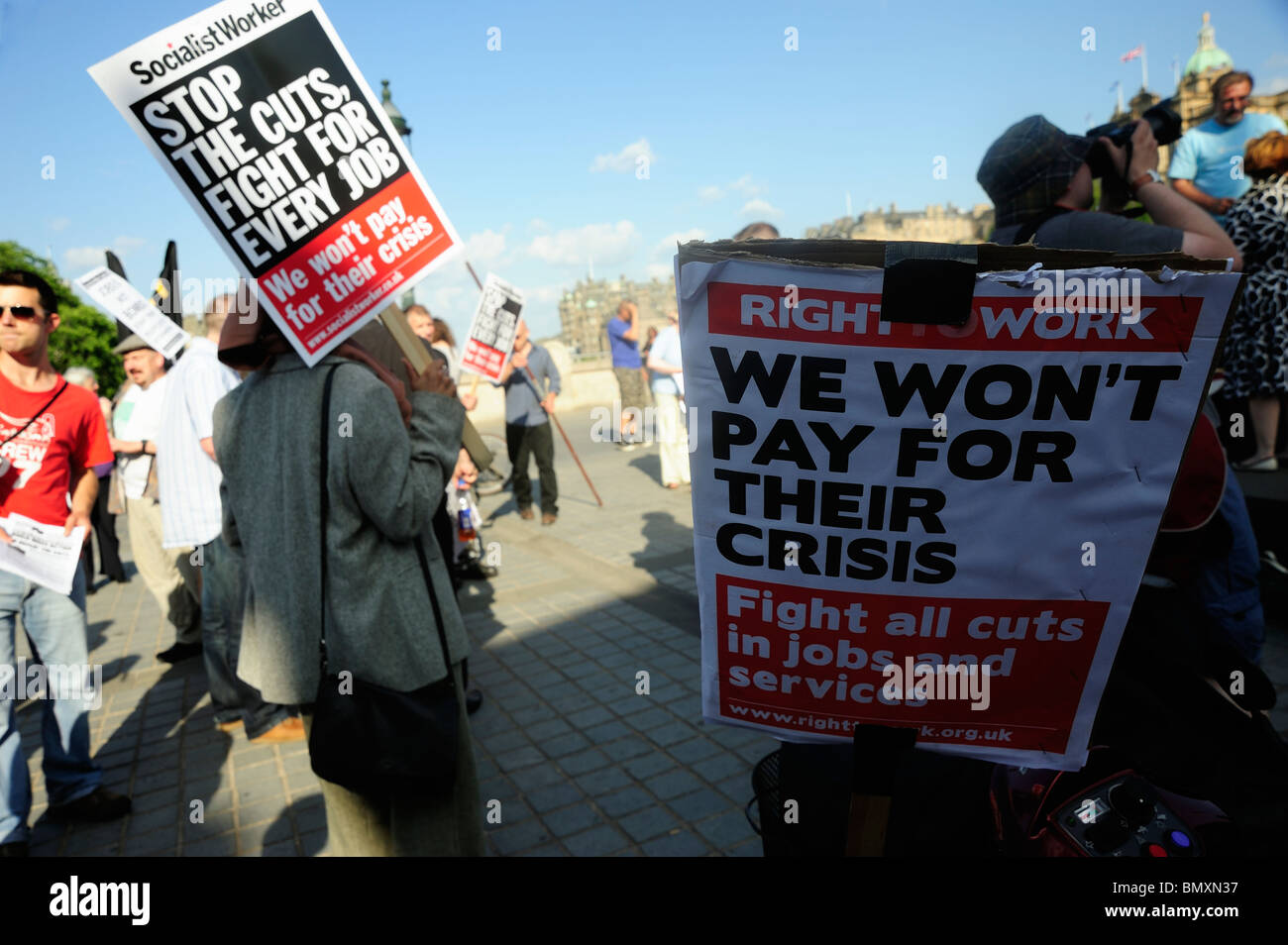Protest in Edinburgh Stock Photo - Alamy