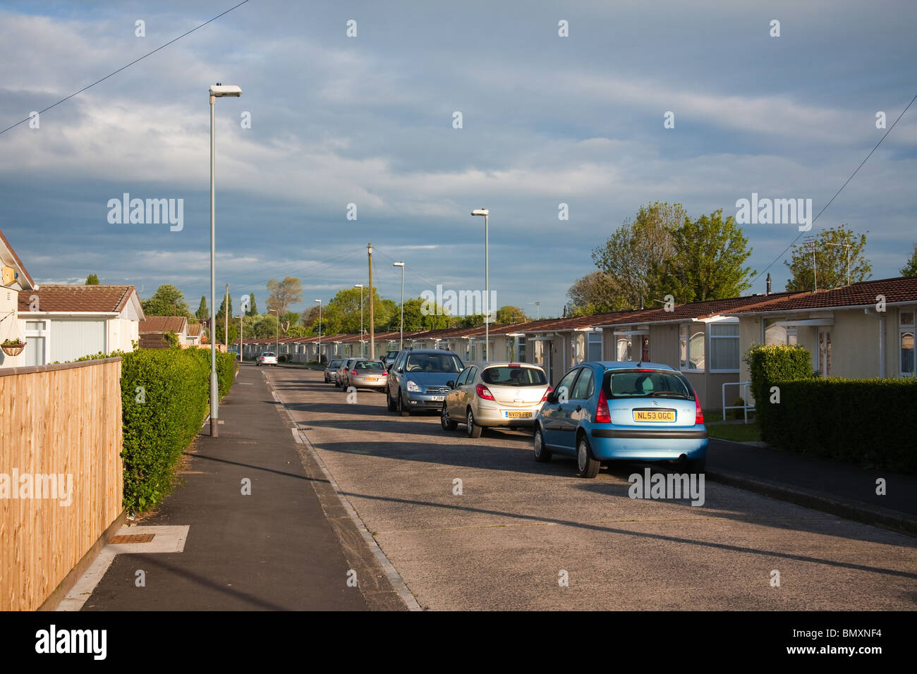 Prefab houses in Lund Avenue in Billingham Cleveland Stock Photo Alamy