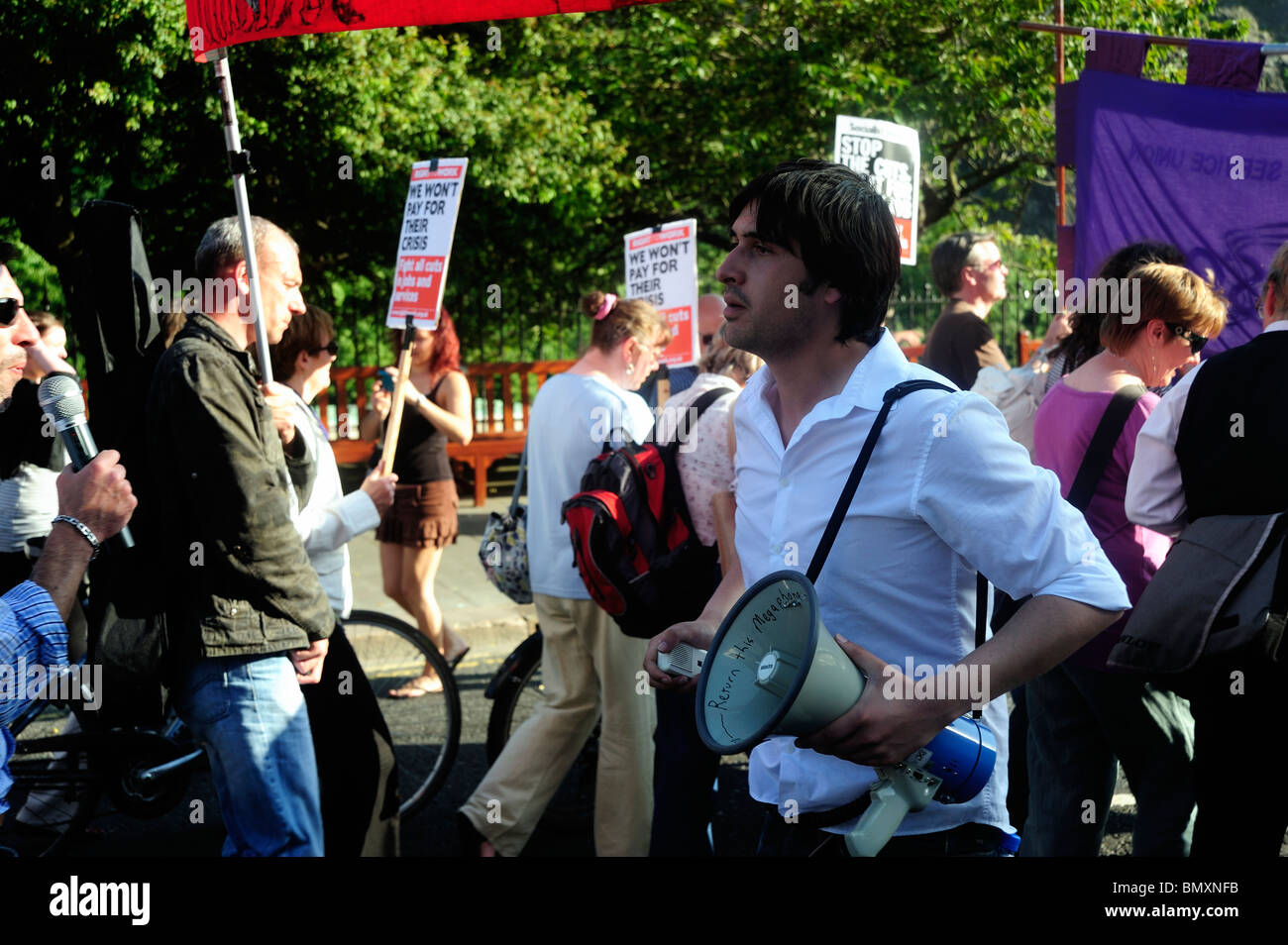 Protest in Edinburgh Stock Photo - Alamy