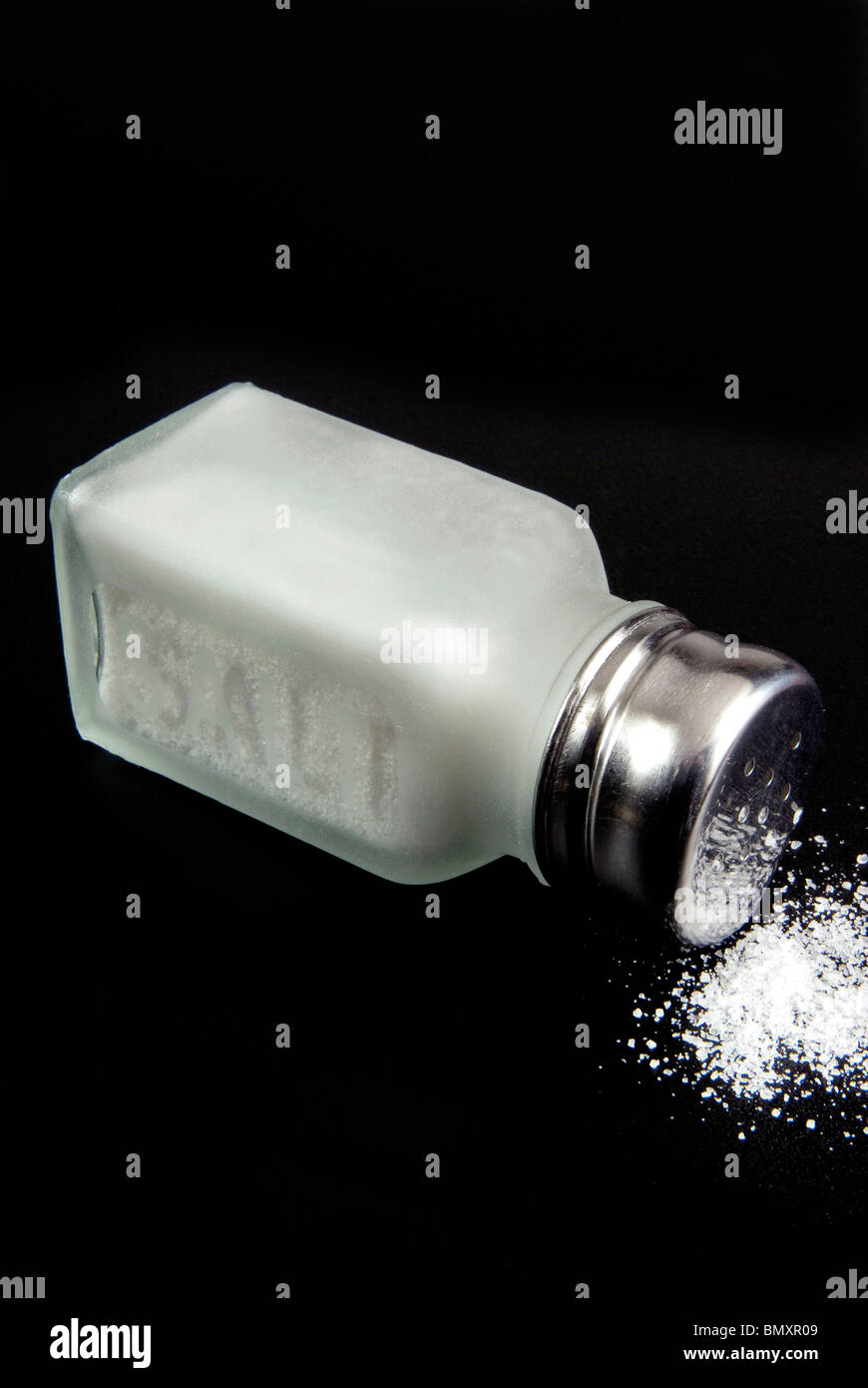 Salt cellar with salt Stock Photo Alamy