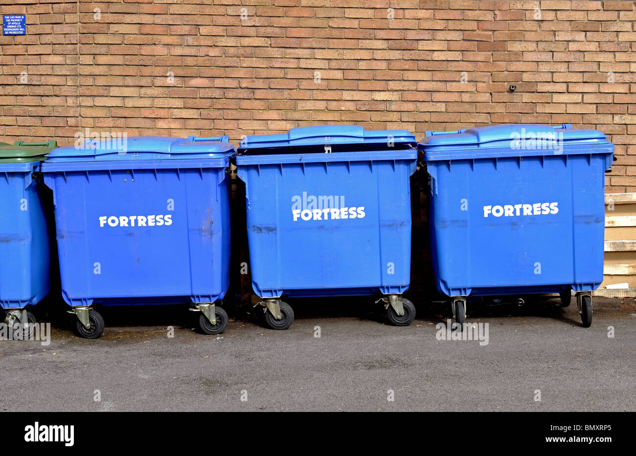 Fortress waste bins Stock Photo Alamy