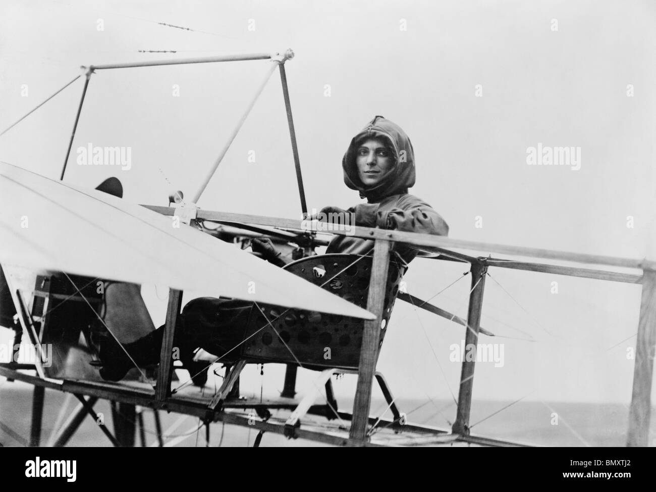 Photo c1911 of pioneering female American aviator Harriet Quimby (1875 - 1912) - first woman to fly across the English Channel. Stock Photo
