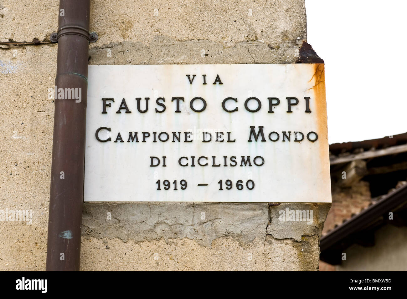 Memorial Fausto Coppi, Castellania, Alessandria province, Italy  Stock Photo
