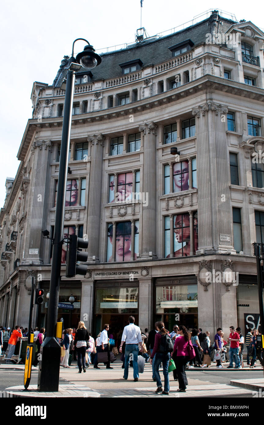 United Colors of shop on Oxford Circus, London, UK Stock Photo