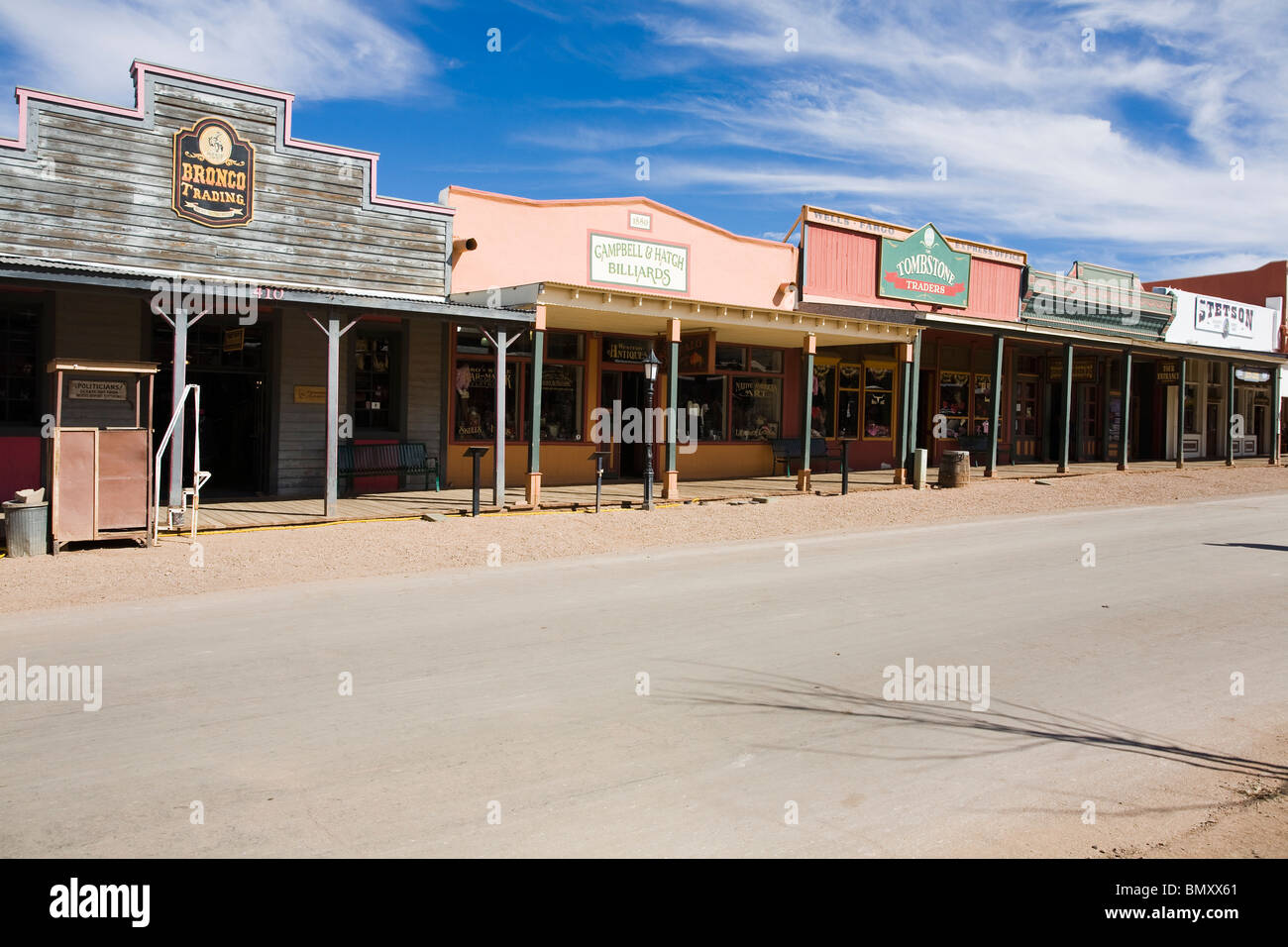 Streets of the wild west town of Tombstone, Arizona. Stock Photo