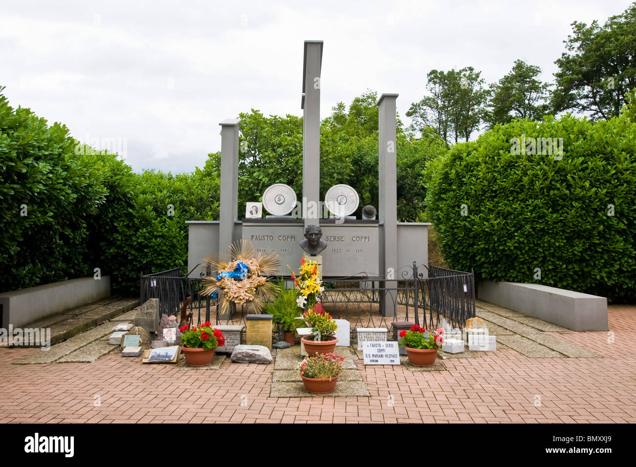 Cemetery, Memorial Fausto Coppi, Castellania, Alessandria province, Italy  Stock Photo - Alamy