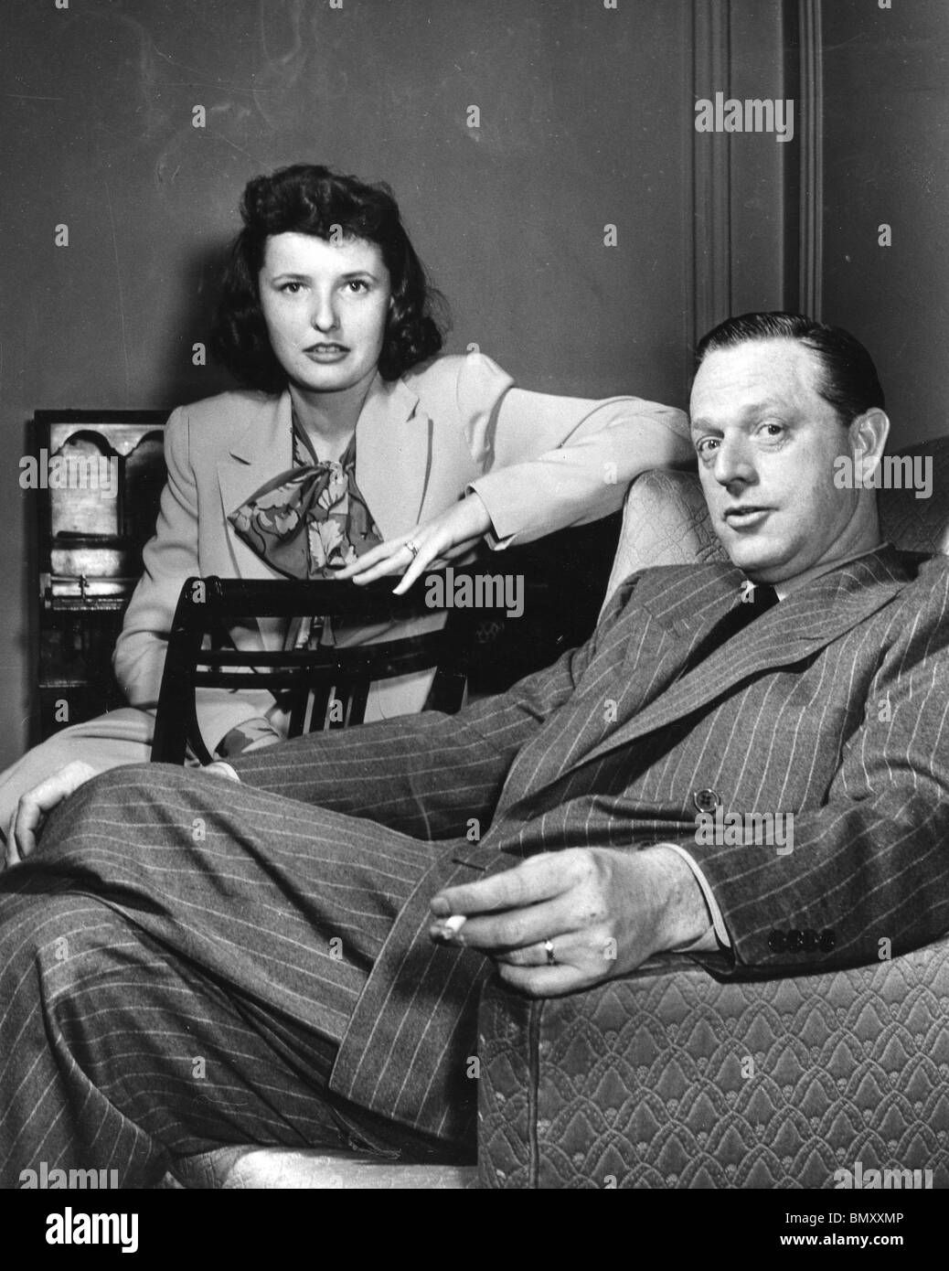 ERSKINE CALDWELL (1903-1987) American author with second wife photographer Margaret Bourke-White in 1940 Stock Photo