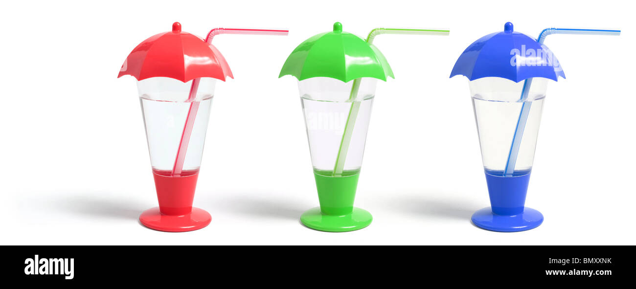 Plastic Straw Cups Stock Photo Alamy